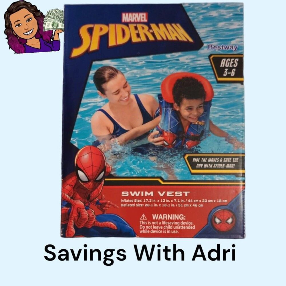 Spider-Man Marvel Swim Vest for Ages 3-6 Pool Float